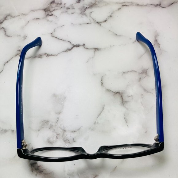 Coach Oval Black/Blue And Silver Eyeglasses Glasses Frames NWOT